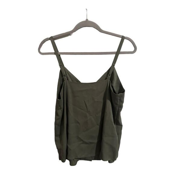 Naked Zebra Olive Green Button-Up V-Neck Tank Top - Women's M - Picture 6 of 13